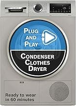 Bosch 9 kg Fully Automatic Front Load Condenser Tumble Dryer | 100% Drying, 0% Effort | 5 Drying Options |Reduces 99.9% Allergens |Ready-to-Wear No Crease (2026 model,WPG24108IN,Silver Inox)