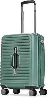 Skybags Plastic Spinner Trunk Cabin Trolley Bag, 55cm | Small Hardsided Luggage with Smooth 8-Wheel & TSA Lock | Suitcase for Travel | 5-Year International Warranty (Green)