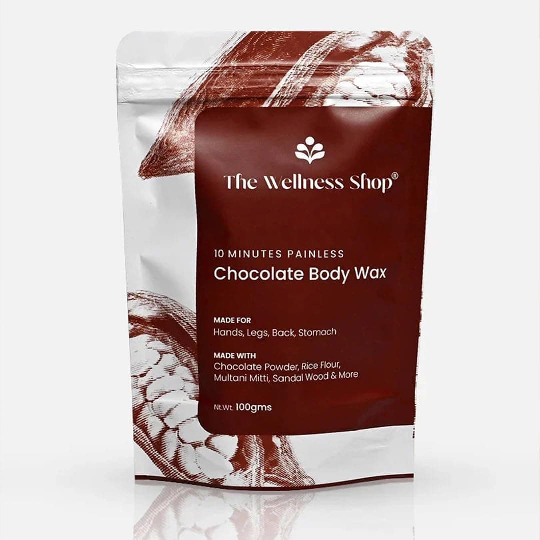 The Wellness Shop - Women Chocolate Hair Removal Powder, 10 Minute Full Body Waxing Powder, Painless And Natural Solution For Unwanted Hair And Parlour Like Result At Home