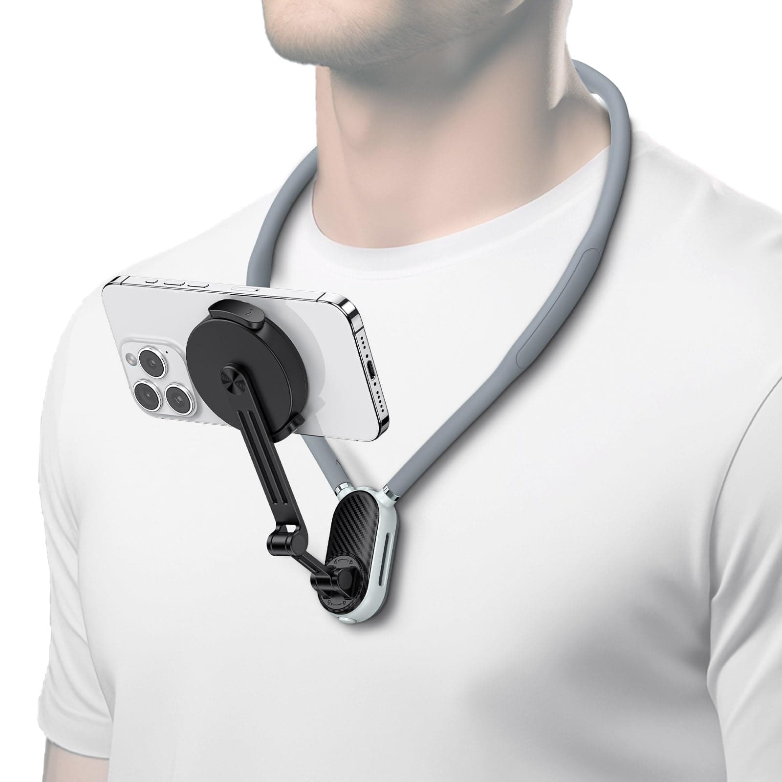 Magnetic Neck Mount for Phones, POV Neck Phone Holder for Recording