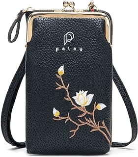 PALAY Women's Small Cross-Body Phone Bag Stylish PU Leather Mobile Cell Phone Holder Pocket Purse Wallet Sling Bag Mini Shoulder Bags