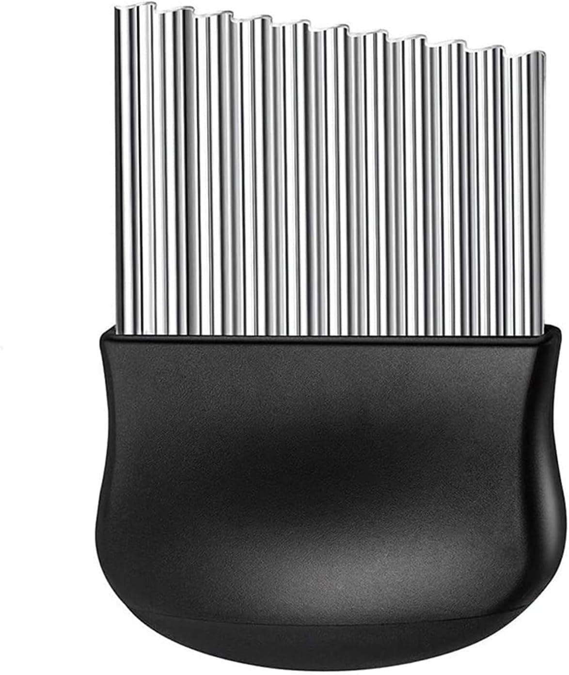 Dhvsam 1 Pcs Crinkle Knife French Fry Slicer and Fruit/Vegetable Wavy Stainless Steel Potatoes Carrot Onions Mushroom Strawberry Slicer Wavy Chopper Knife Kitchen Tools