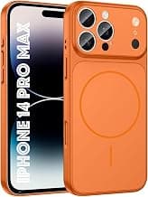 SHINESTAR Converter Case for iPhone 14 Pro Max | Premium Protective Mag-Safe Cover | iPhone 17 Pro / 17 Pro Max Series Style Design | in-Built Camera Guard | Wireless Charging Compatible – Orange