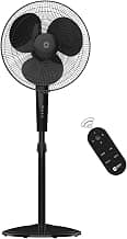 Orient Electric Harrier BLDC Stand Fan with Remote | Energy Saving Fan, Whisper Quiet 52 dB Operation | 90° Oscillation, Tilt & Height Adjustment | 2 Year Warranty, Black