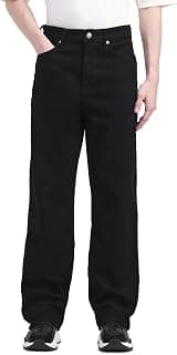 Flying Machine Men's Loose Fit Jeans| Solid | Mid Rise | Jeans for Man