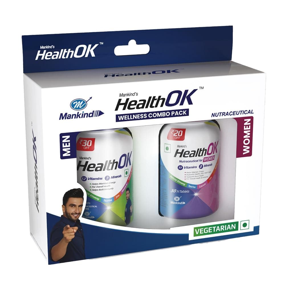 Health OK Multivimins Wellness Family Combo pack| 60 pcs