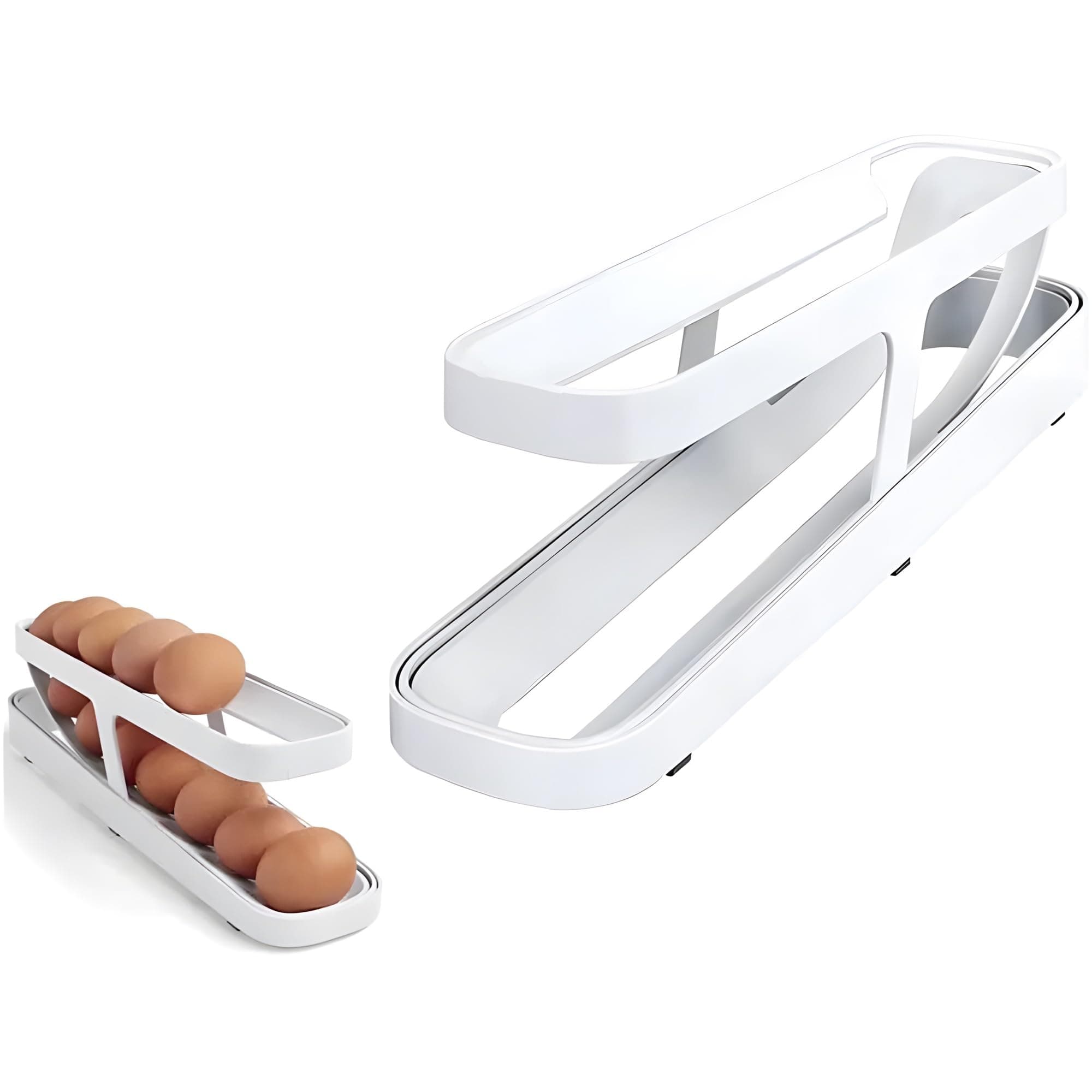 24x7 eMall Egg Dispenser Rolling Eggs Dispenser and Organizer for Refrigerator Storage Space-Saving Home and Kitchen Automatic Egg Rack
