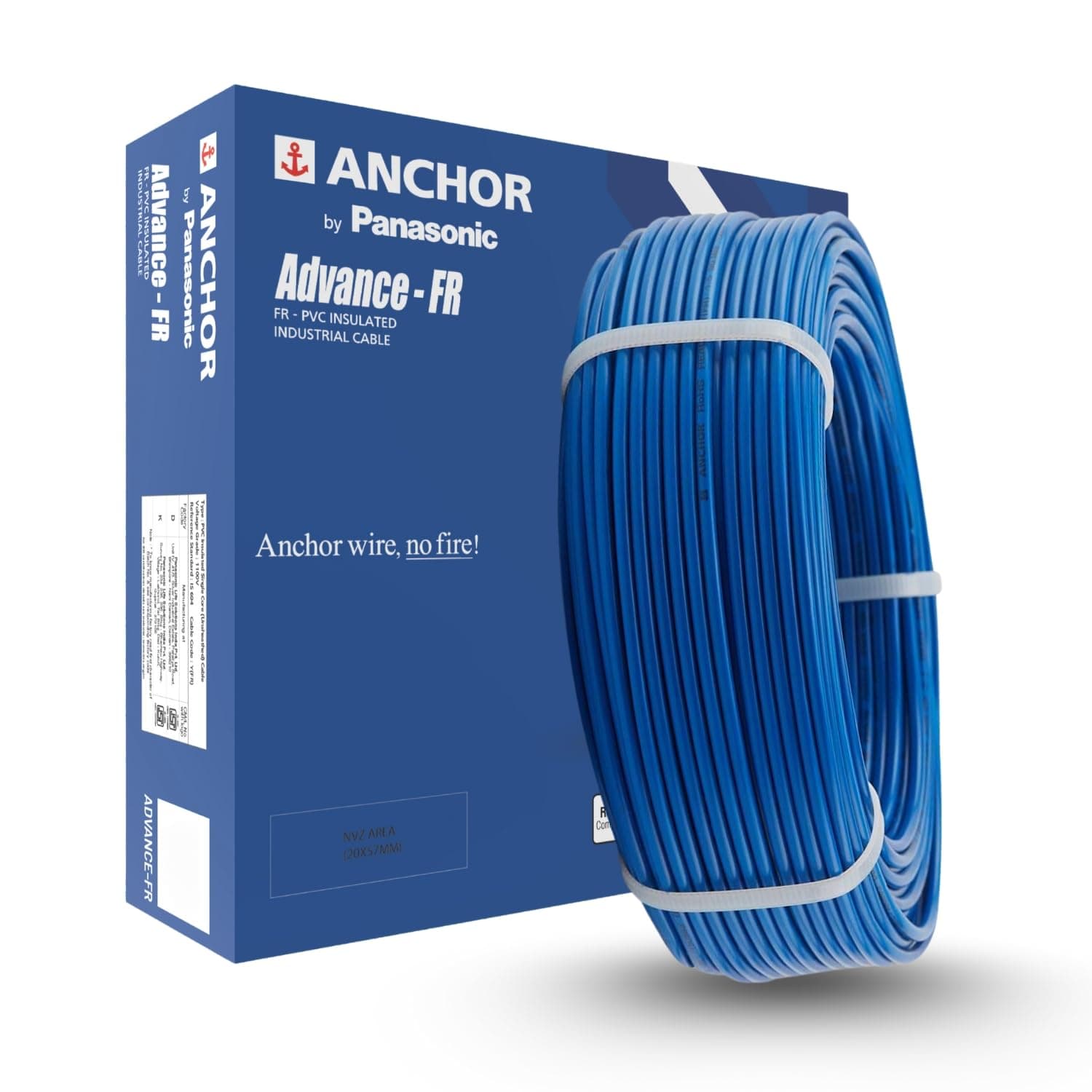 Anchor by Panasonic Penta 1.5 mm PVC Insulated 45 Meter Copper Electric Wire for Home, Industrial and Commercial Connections (Blue, N-96334BU)