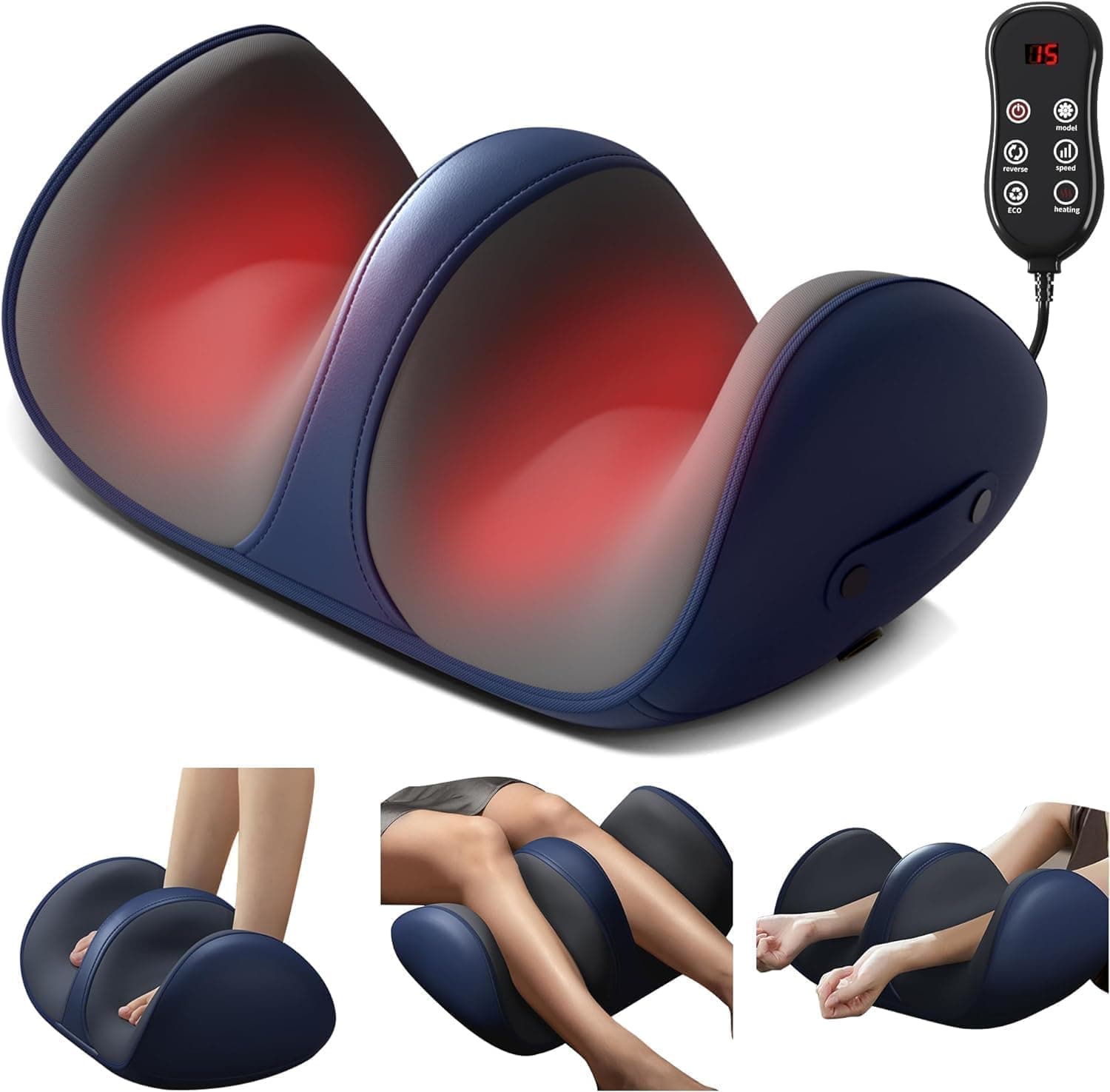 YOGIMOONI Shiatsu Foot Massager Machine with Heat, Foot and Calf Massager,Delivers Relief for Tired Muscles and Plantar,Deep Tissue Massager, Pain Relief, Promotes Blood Circulation Giftfor Women Men