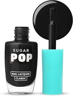 SUGAR POP Nail Lacquer 21 Black Berry (Black) | Dries In 45 Seconds | Chip-Resistant | Glossy Finish | High Shine | Nail Polish For Women, 10 ml