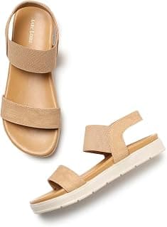 Marc Loire Women Smart Casual Platform Heel Fashion Sandal With Slingback Strap