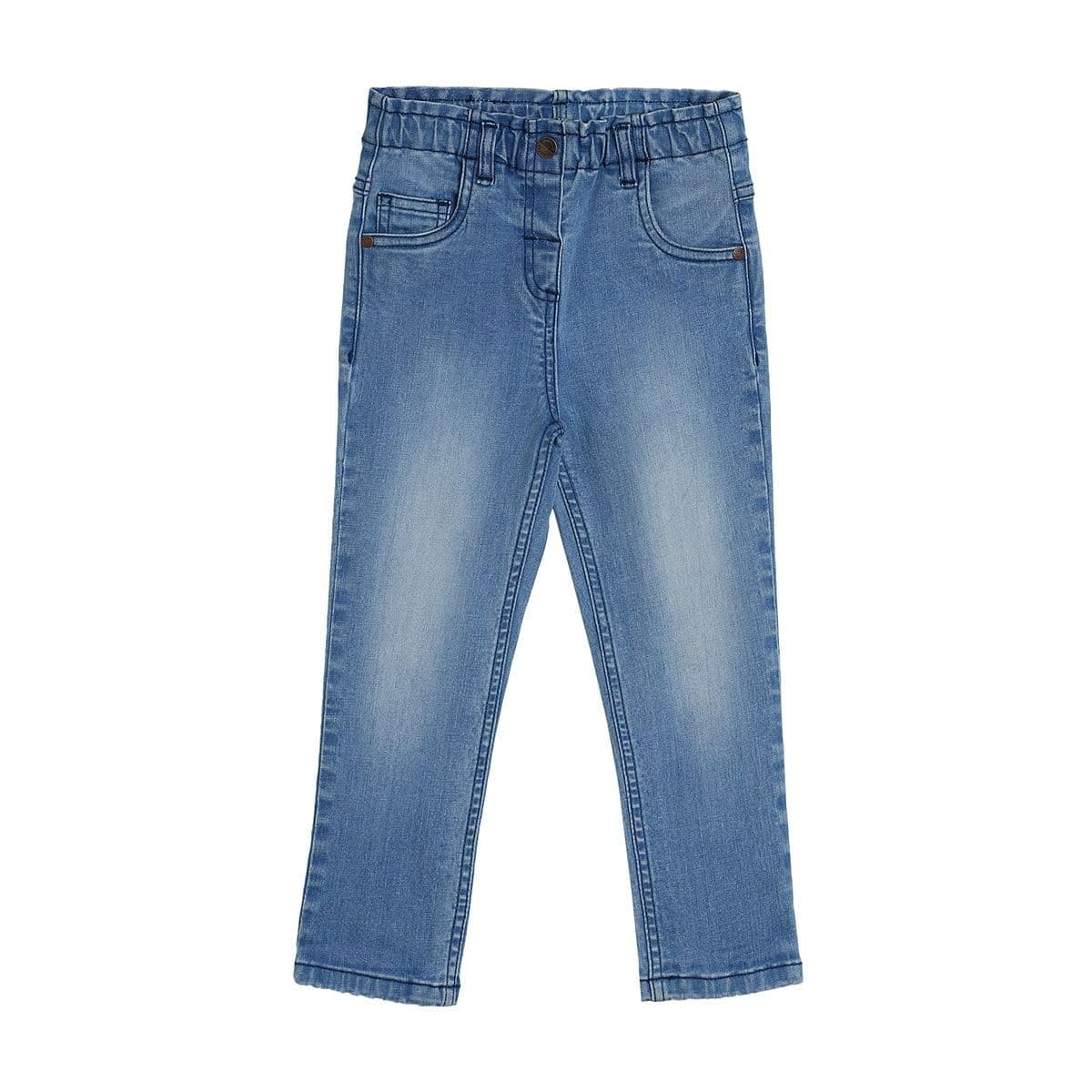 miniklub Kids Woven Cotton Denim Pant, (Blue)