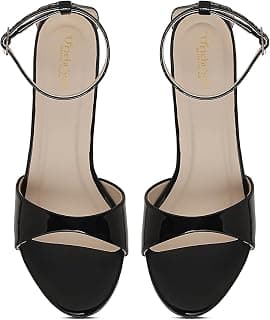 Oriela Sole CRAFTED ON AIR Women's Minimalist Stiletto Heels | Classic Ankle Strap Pencil Heel Sandals for Party, Festive & Office Wear | Elegant Open Toe Heels