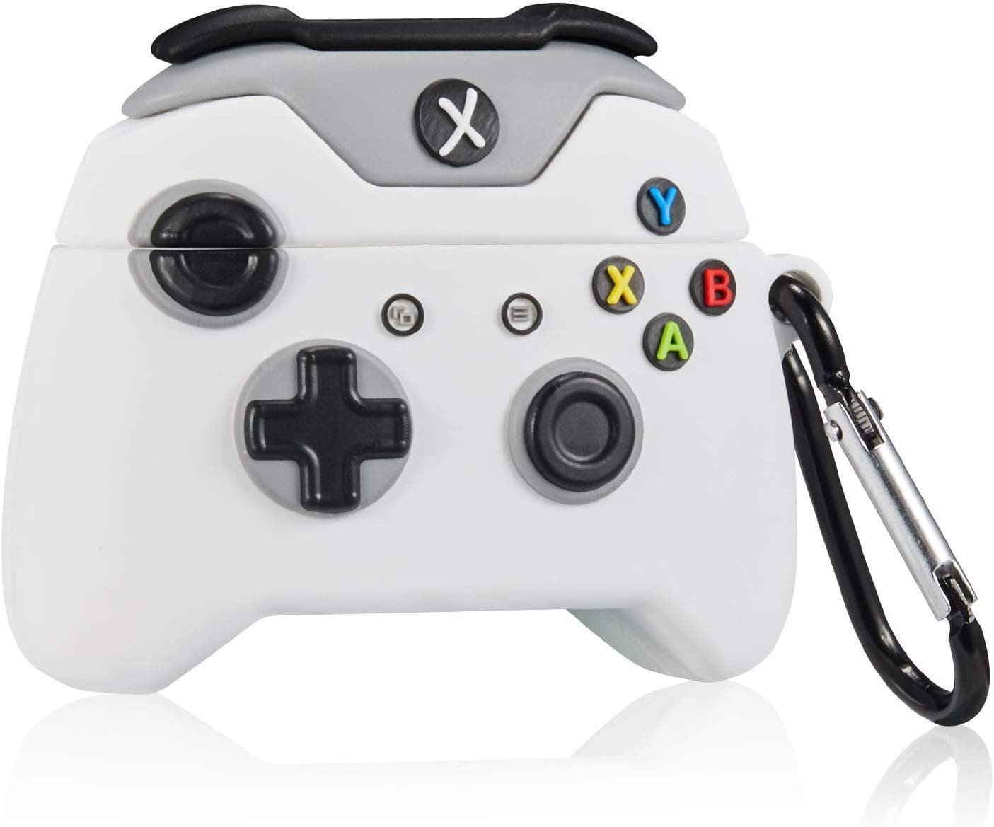 Oboe Silicone 3D Game Controller Design Case Compatible with Apple AirPods Pro 2nd Gen 2022 Charging Case with Keychain [AIRPODS & Charging CASE NOT Included], White
