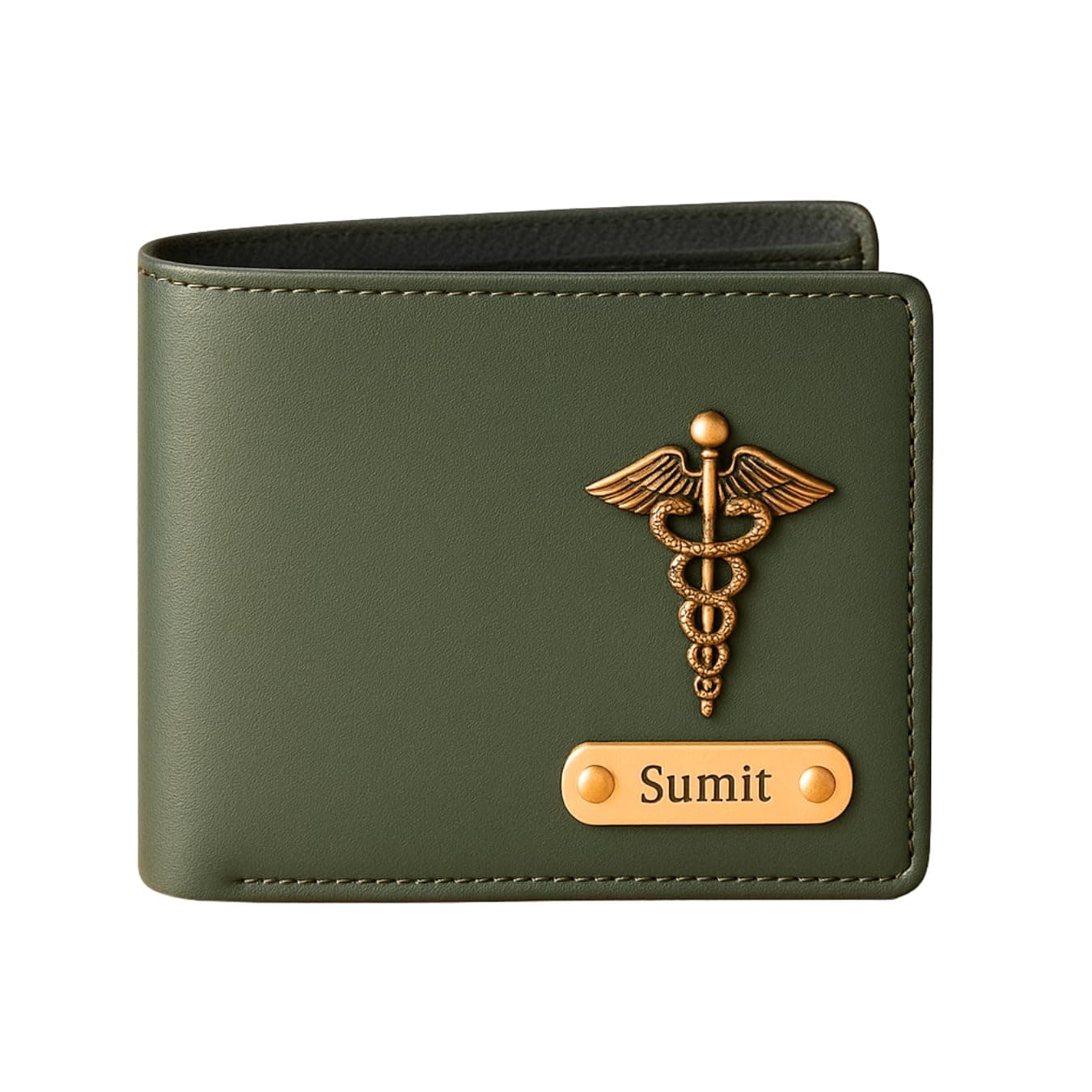 Men's Vegan Leather Personalized Customised Print Wallet with Customized Name | Customizable with Name | Birthday Gift for Him (Vegan Wallet)
