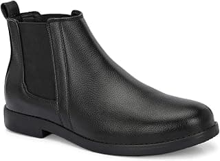 3 Inch Height Increasing Shoes for Men | Casual Chelsea Boots | Slip-On Synthetic Leather Boots with Cushioned Footbed | (1.25 Inch Outer Sole and 1.75 Inch Invisible Insole)