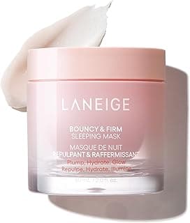 LANEIGE Bouncy&Firm Face Sleeping Mask with Collagen | Barrier Boosting Hydration with Peony & Collagen Complex | Gel Texture Collagen Cream | Night Cream for Glowing Skin| Korean Skincare |60ml