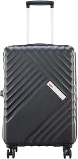 VIP Polycarbonate Arlington-Uni Suitcase/Trolley Bag 65 360° With Spinner Wheels (Black, Medium)