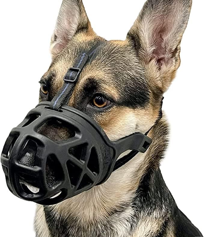 Woofy Dog Mouth Cover Muzzle Guard with Adjustable Strap Buckle Muzzle Ideal for for Grooming, Training and Chewing Aggressive Dog and Puppy - Black (No-1, X-Small)