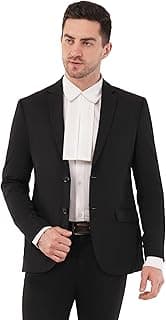 SaintX Men's Black Formal Blazer for Advocates | Court Dress | Regular Fit | Fully Lined | Professional Legal Wear