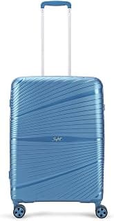 Skybags Polypropylene Skylite Check-in Trolley Bag, 66cm | Medium Hard-Sided Luggage for Travel with Smooth 8-Spinner Wheel & TSA Lock | 5-Year International Warranty - Dark Blue
