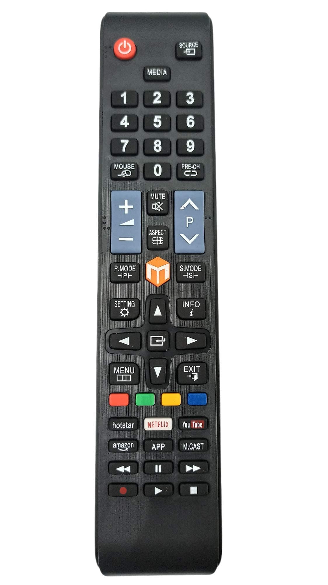 Ehop Smart Tv Remote for Assembled Chinese LED LCD TV with Hotstar,Netflix and YouTube Functions (Please Match the Image with Your existing or Old Remote Before Ordering)