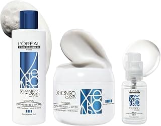 L'Oréal Professionnel Xtenso Care Shampoo + Mask + Serum Combo Pack For Straightened Hair (250Ml + 196Gm + 50Ml)| Hair Care Regi For Straightened Hair, Pack Of 1