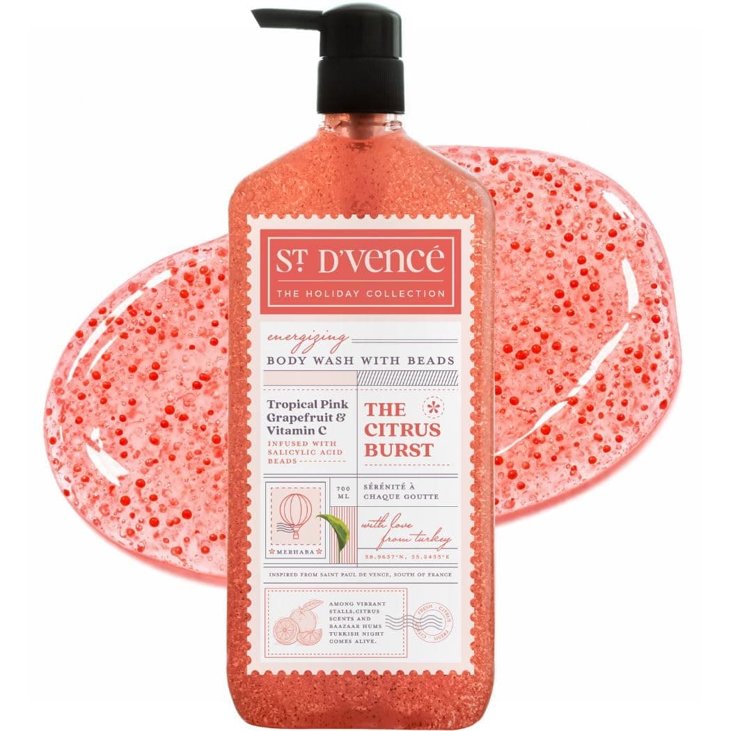ST. D'VENCÉ Citrus Burst Vitamin C Body Wash Shower Gel With Grapefruit | Brightening De Tan Body Wash For Men & Women | Sls Free- 700 ml