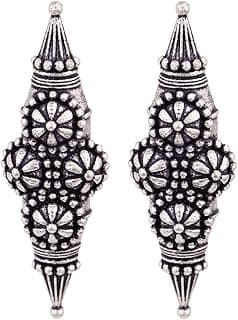 VOYLLA Nayantara Flower Motifs Embossed Stud Earrings Jewellery For Women and Girls