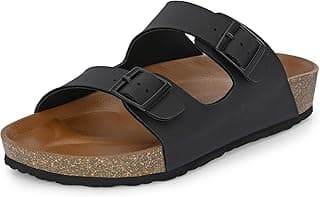 Centrino Sandals for Men | Berkin-Style Slip-On Casual Sandal with Open Toe Design | Comfortable PU Footbed, Arch Support & Lightweight On-Grip Sole for Outdoor Wear (7313)