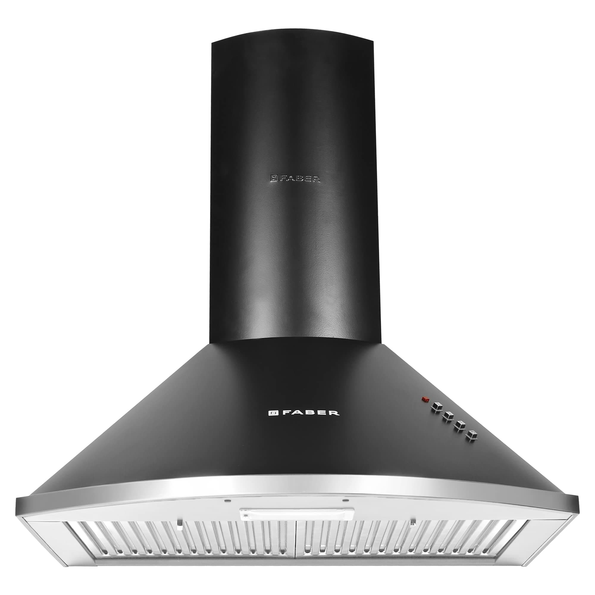 Faber 60 cm 1000 m³/hr Pyramid Kitchen Chimney || Baffle Filter || Push Button || 12 Years warranty on Motor|| Motor- 240 Watt || HOOD CLASS PRO PB BK LTW 60, Black
