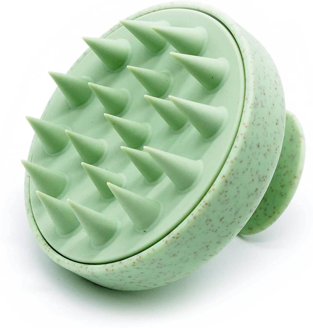Renesmee Shampoo Brush, Scalp Massager, Shower Scrubber Tool For Hair Growth, Eco-Friendly Wheat Straw Hair Products (Green)