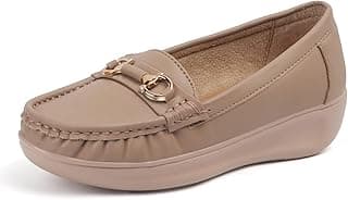Vendoz Women Comfortable Slip On Formal Loafer for Women | Stylish Fashion Moccasins Range | Cushioned Footbed Finish | Flexible | 1 Inch Heel Height| Formal Office Wear Shoe