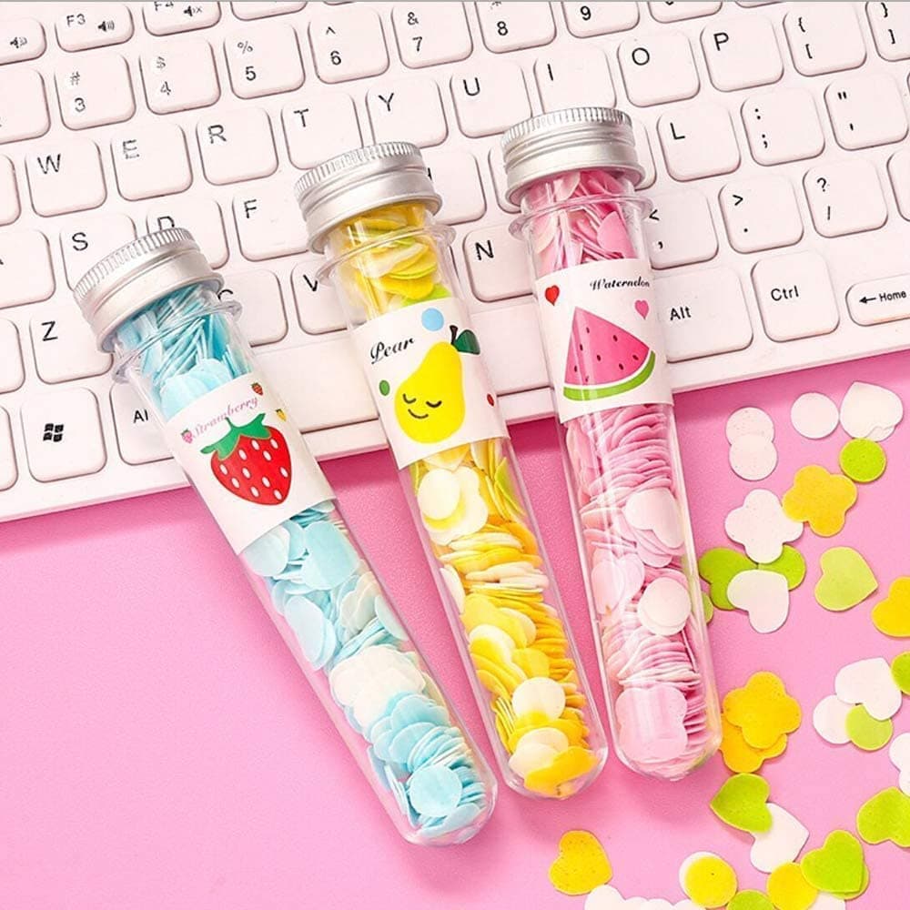 ZEPZY Paper Soap | Disposable Mini Scented Hand Soap Paper Bath Flakes Portable Flower Petals Bottle Shape Soap Paper Strips for Travel, School & Outdoor, Paper Soap for kids