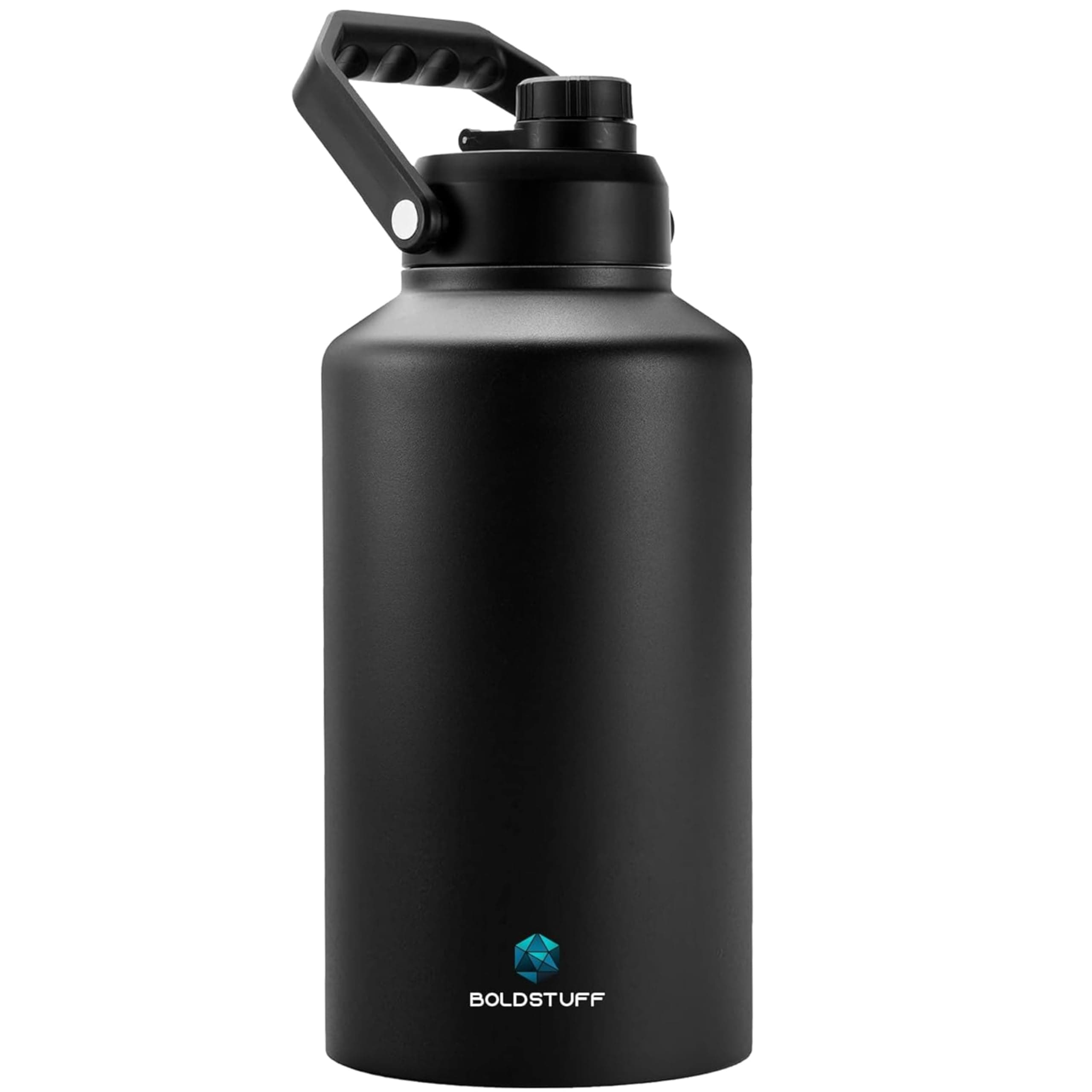 BOLDSTUFF Insulated Water Bottle 3000ml, Hot Water Bottle, Thermosteel Water Bottles for Travel, Home, Office, School, Gym, Adults, ISI Certified Water Bottle 12+ Hr Hot and 18+ Hr Cold, Black