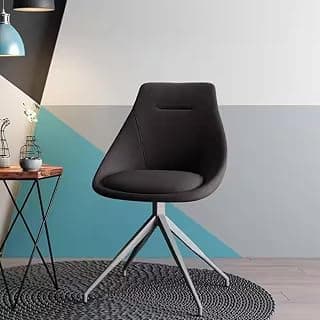 Urban Ladder Doris Accent Chair with Fabric Upholstery (Colour - Dark Grey)