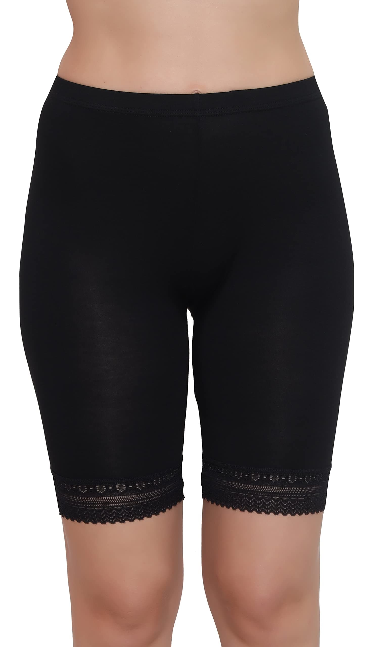 GLAMORAS Women's Bamboo Spandex High Waist 4-Way Stretch Shorts | 95% bamboo 5% spandex, 4-way stretch, concealed waistband, breathable, anti-chafing, everyday comfort