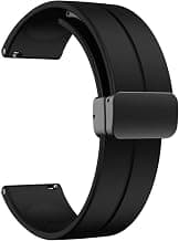 LORENZ Silicone 22mm Replacement Watch Strap with Adjustable Magnetic Lock Feature
