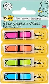 Post-It Arrow Flags .47"X1.7" 96/pkg-Assorted Neon Colors