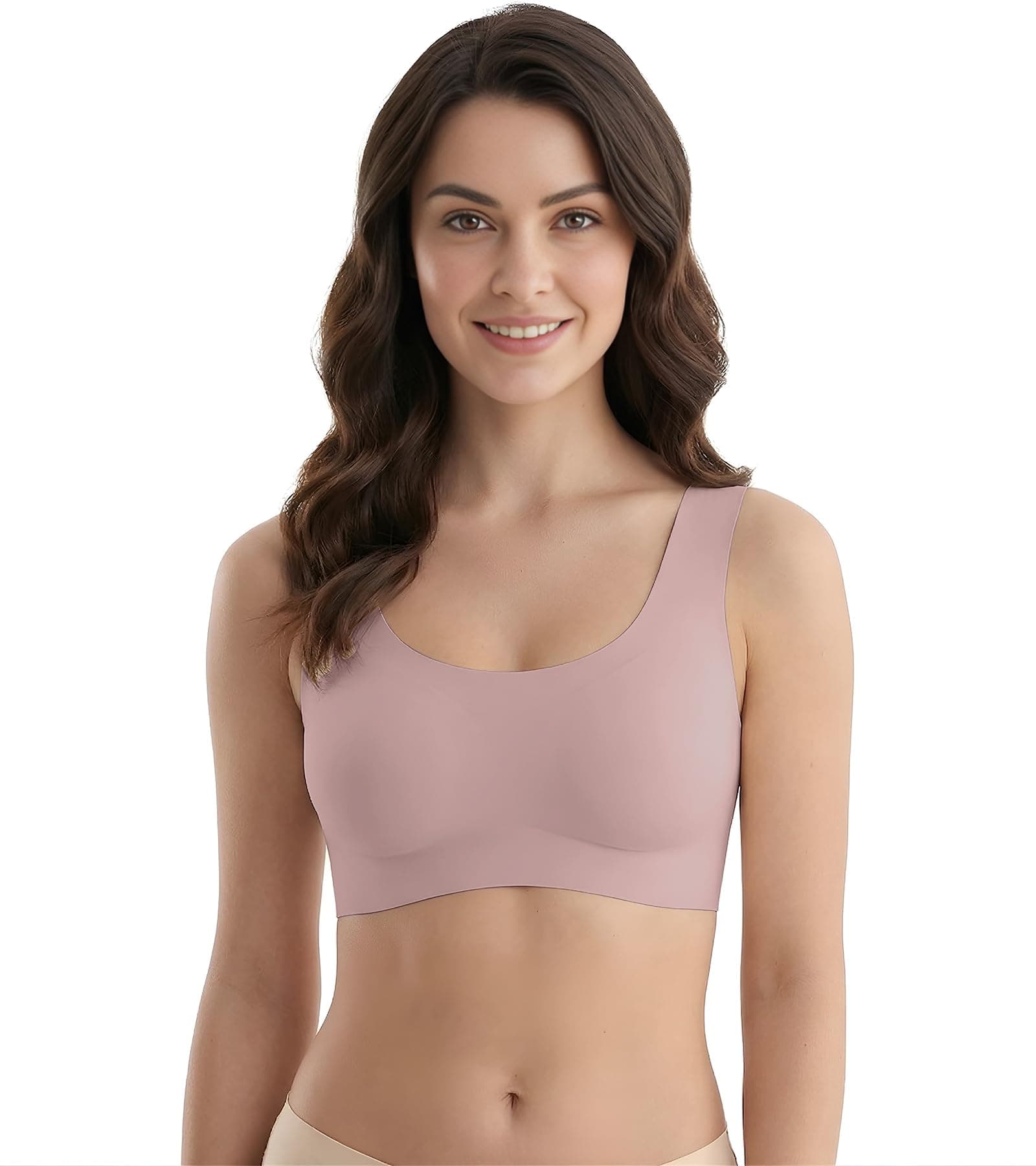 DClub Comfort Revolution Seamless Bra Easy lite Full-Coverage Wireless Everyday Bra with CloudSoft Comfort with Removable Pad.