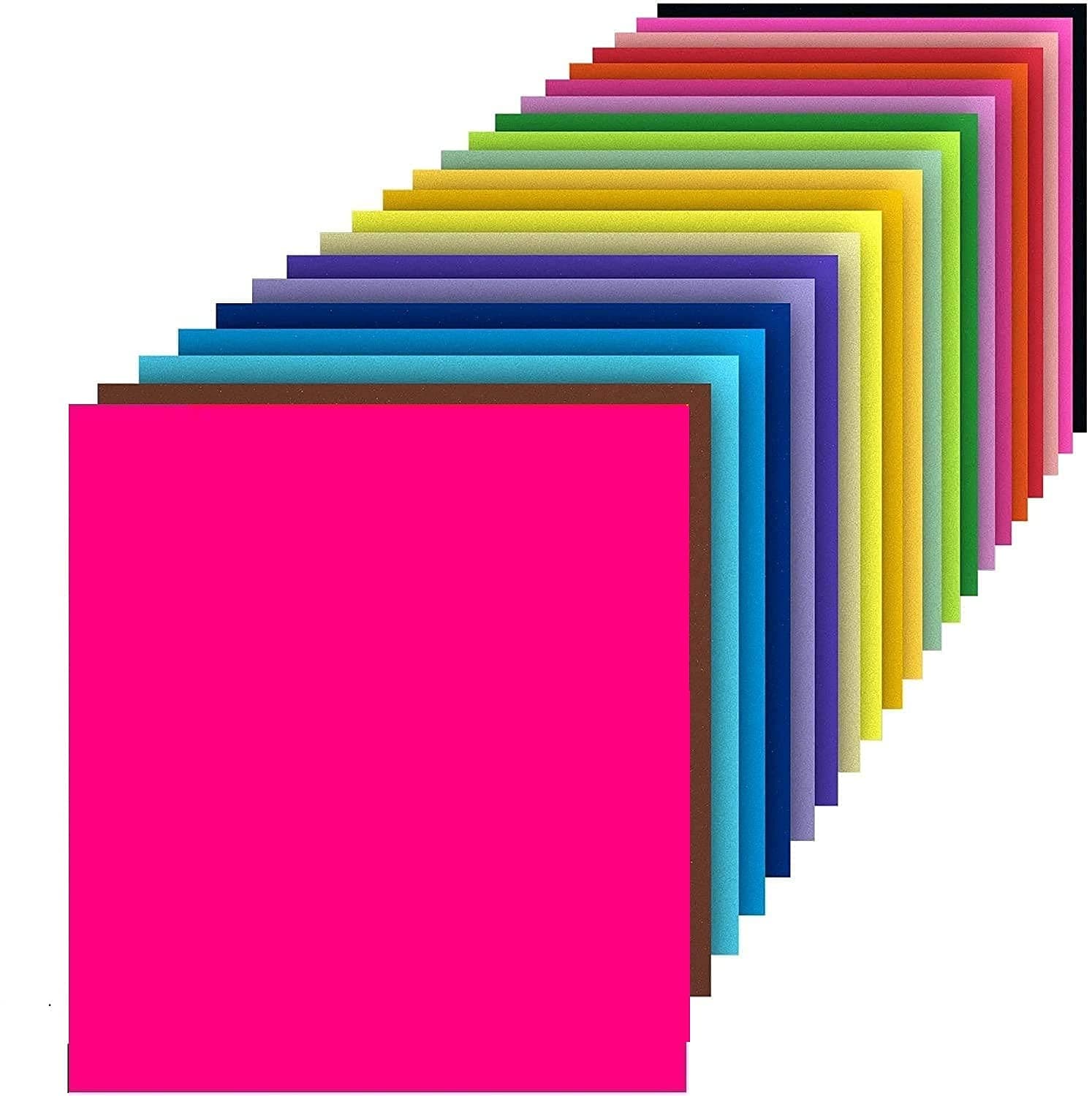 OFIXO Fluorescent Color Origami Paper 15 cm X 15 cm Pack of 100 Sheets Both Side Coloured for Origami, Scrapbooking, Hobby Crafts, Project Work