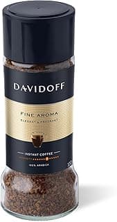 Davidoff Fine Aroma Instant Coffee 7/12 Intensity - 100% Arabica, 100G, Granule, Glass Bottle