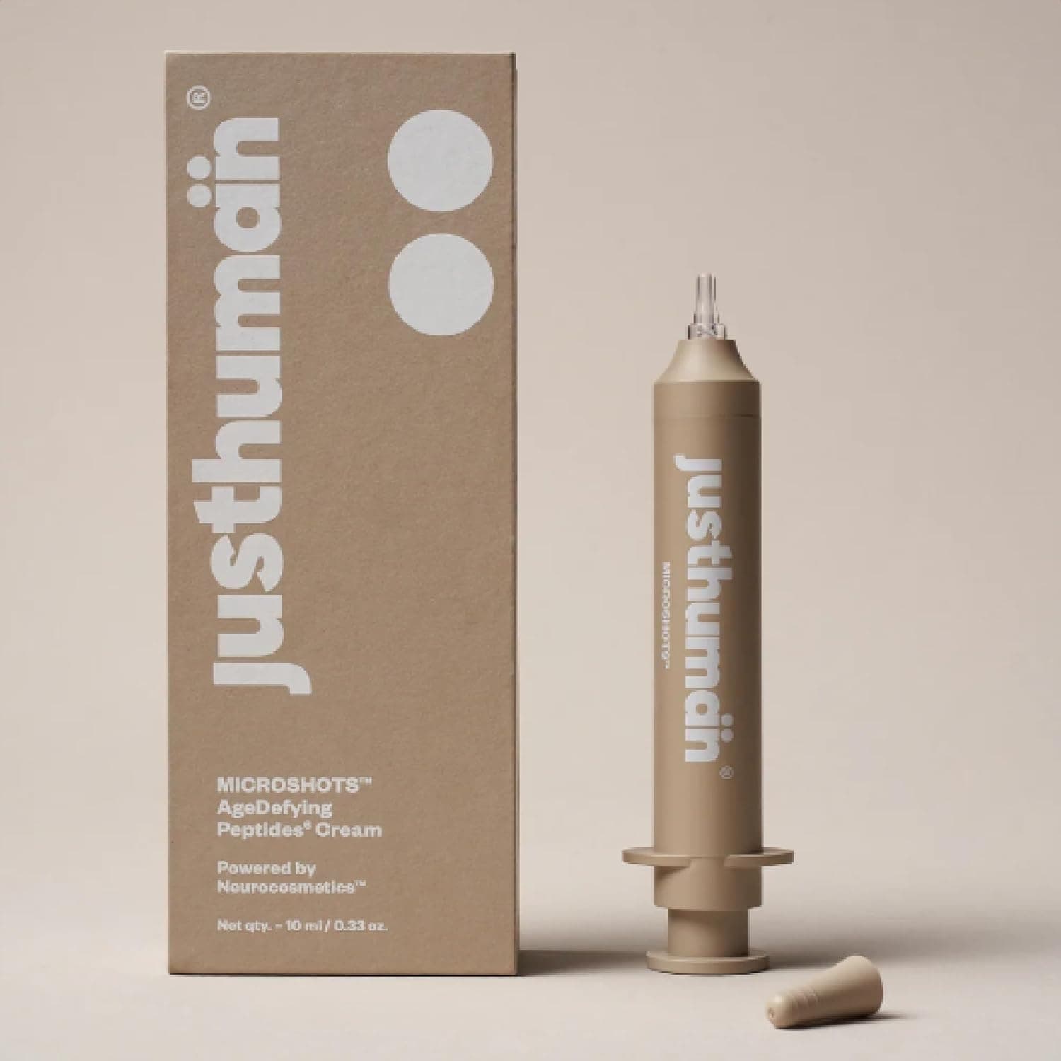 Vogue Editor’s Pick Award Winner: Justhuman Microshots Age-Defying Peptides Cream With Peace Mask, Made in Korea, Collagen Boosting,Wrinkle-Free, Skin Tightening,10Ml