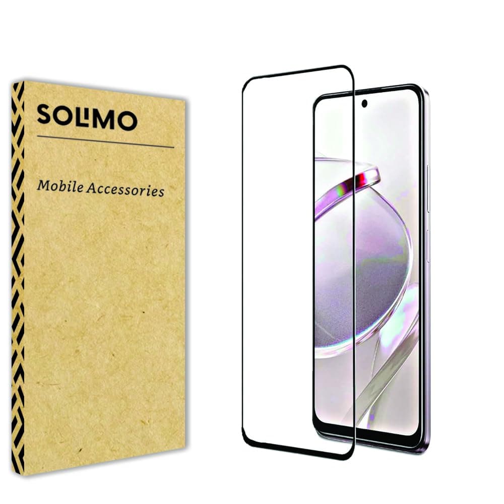 Amazon Brand - Solimo Advanced Hd+ Tempered Glass Screen Protector For Redmi 12 5G|Edge-To-Edge Protector With Easy Installation Kit|Anti-Scratch (Clear)