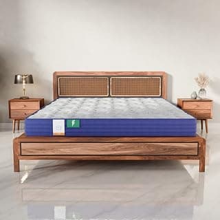 Flo Float - Memory Foam Quilted Aloe Vera Gel-Infused Zippered Fabric with Motion Isolation Technology | Medium Firm Feel | Pocket Spring Mattress in King Size (72x72x6 Inches) | 10 Year Warranty
