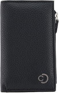Caprese Monique Small Textured Bifold Wallet for Women | Compact Handheld Purse with 6 Card Holder Slots | Slim Designer Wallet with Secure Snap Button & Zippered Coin Pocket (Black)