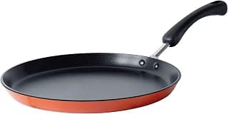 Meyer Non Stick Aluminium Flat Dosa Tawa | Roti Tawa Nonstick | Non Stick Dosa Pan | Roti, Chapati Tawa, Gas and Induction Compatible, 28cm, Orange