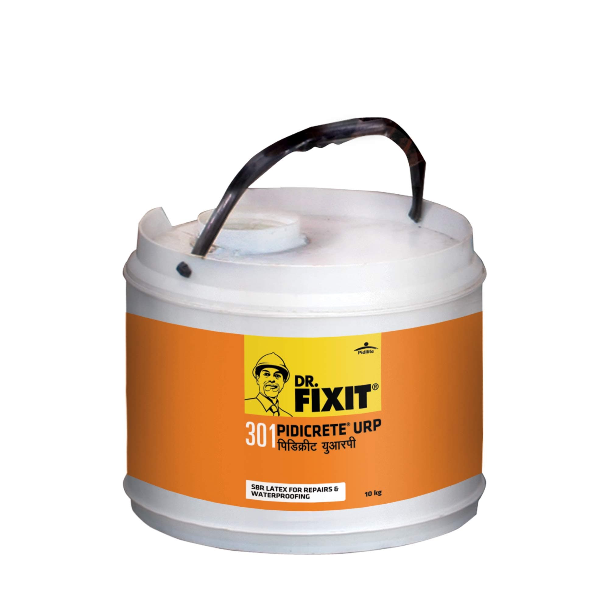 Dr.Fixit 301 SBR Latex Pidicrete URP, SBR Latex For Waterproofing & Repairs - 10 Kg, Waterproofing for Roofs, Floors, Walls, Bathrooms, Terraces