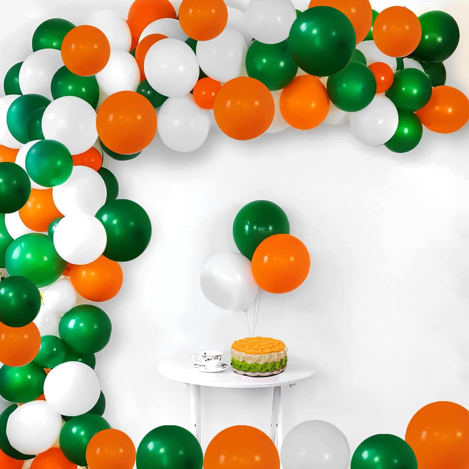 Party Propz Republic Day Decoration Items - 52pcs Tricolour Balloons for Decorations, 26 January Decoration Item, Tricolour Decorations Item