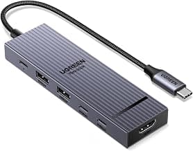 UGREEN USB C Hub 10Gbps, Revodok Pro 6-in-1 Multiport Adapter with 4K@60Hz HDMI, Type A& C 3.2 Data Ports, 100W PD for PC Tablet Phone Compatible with MacBook Air, iPad, iPhone 17/16/15 Pro and More